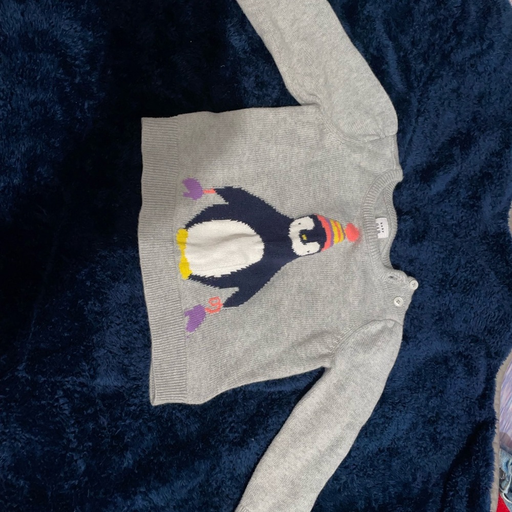 12-18 months penguin Christmas sweater by baby gap
